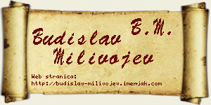 Budislav Milivojev vizit kartica